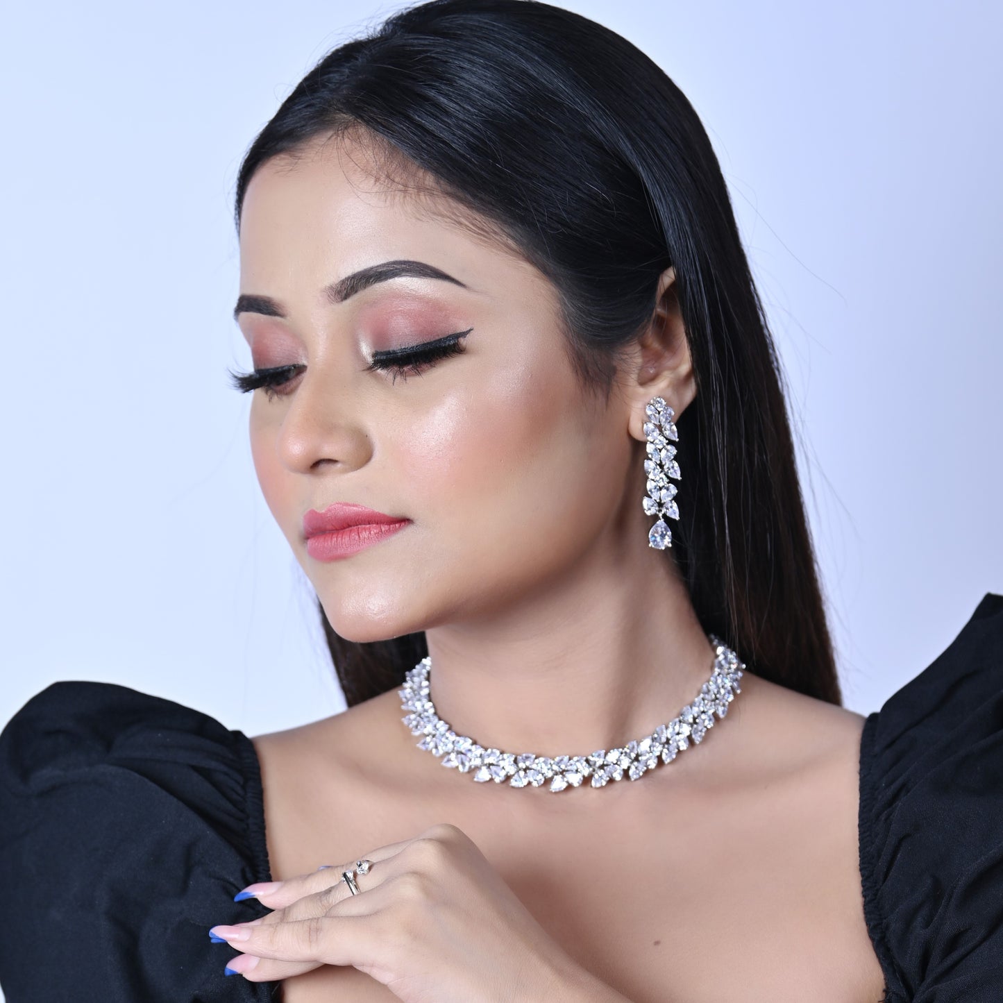 Eleganza shimmer necklace set