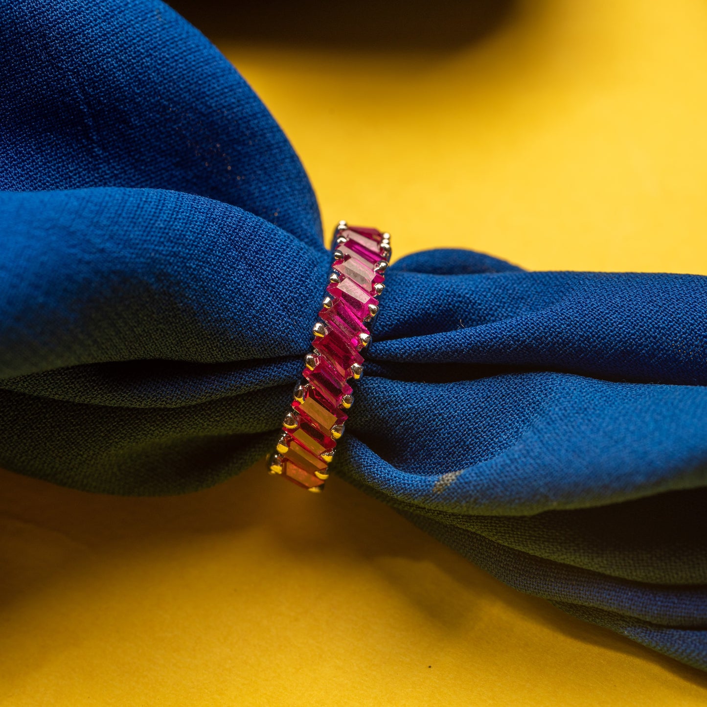 Baguetta charm ring