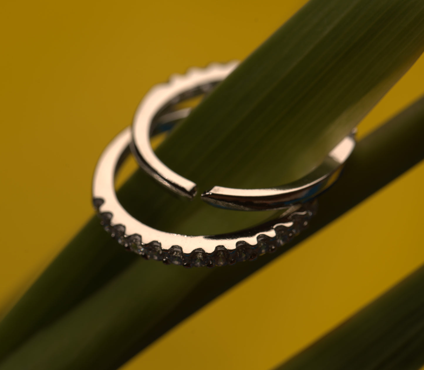 Minimalistic zircon ring for him & her