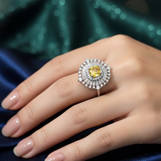 Baguett cocktail ring