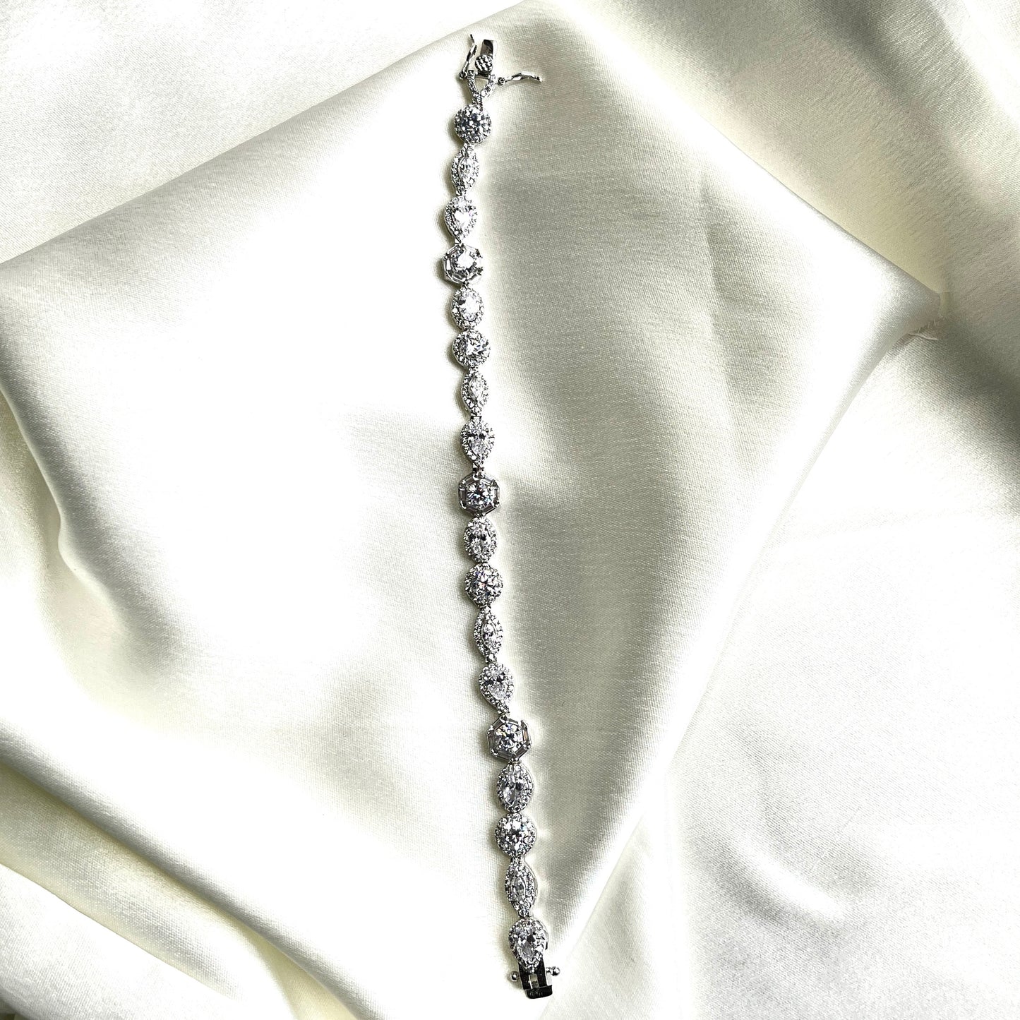 Rainbow crest tennis bracelet