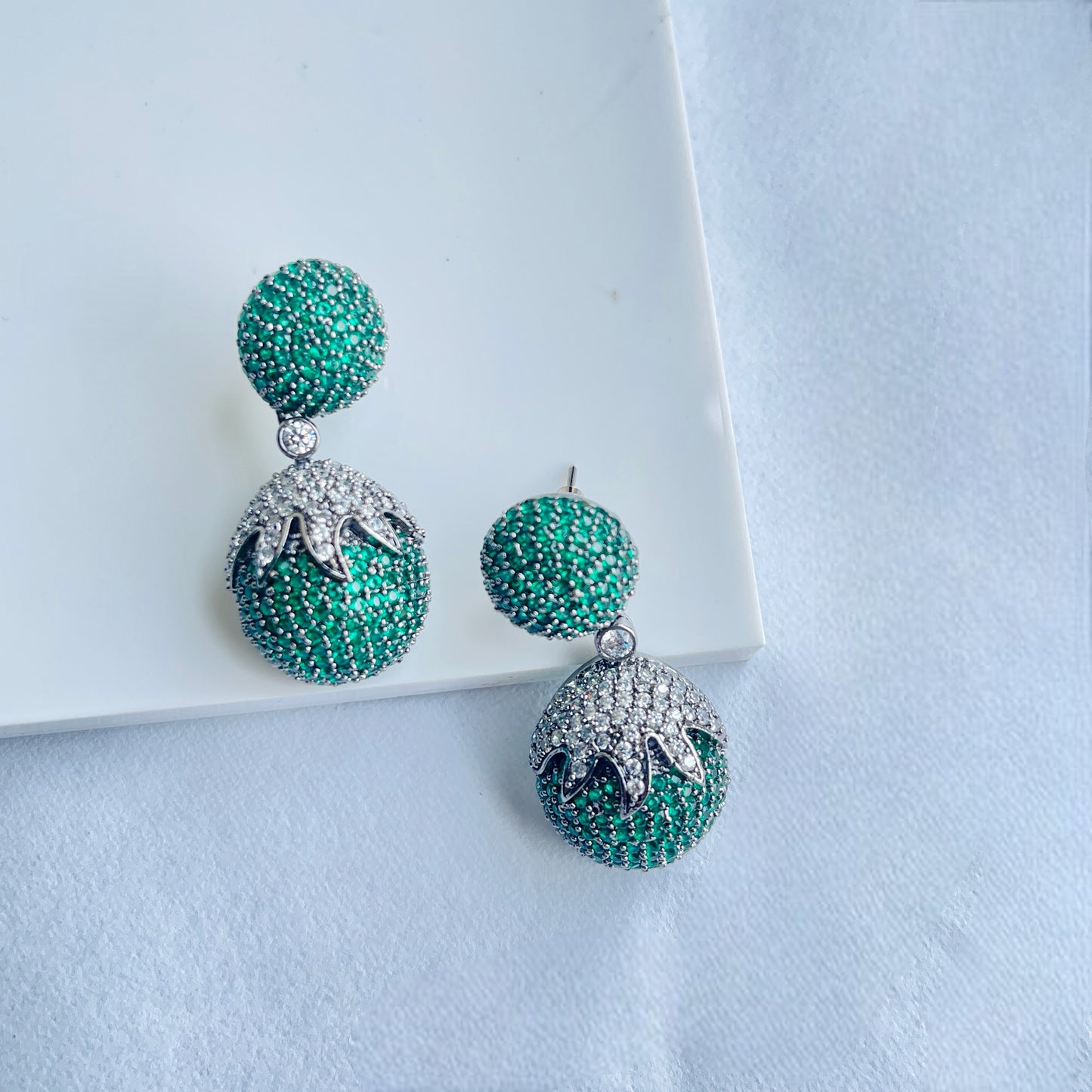 Elemental sphere rage zircon earring