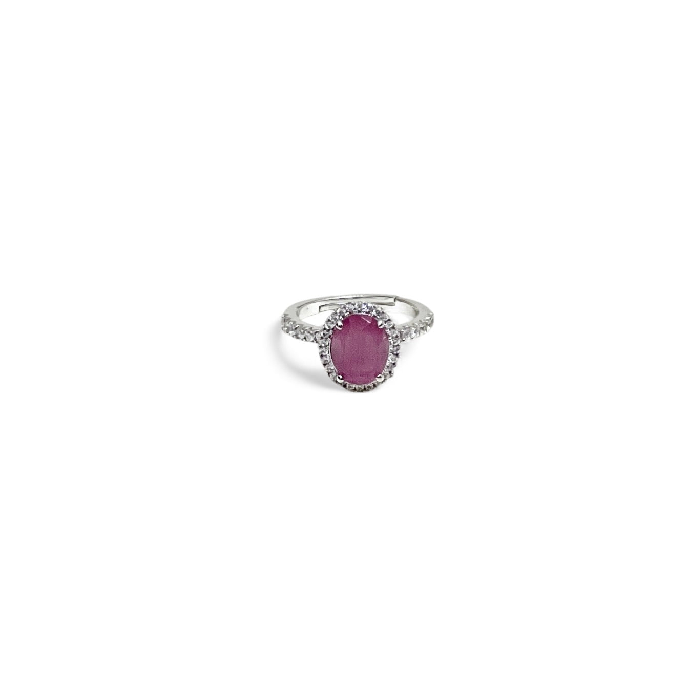Oval hidden halo ring