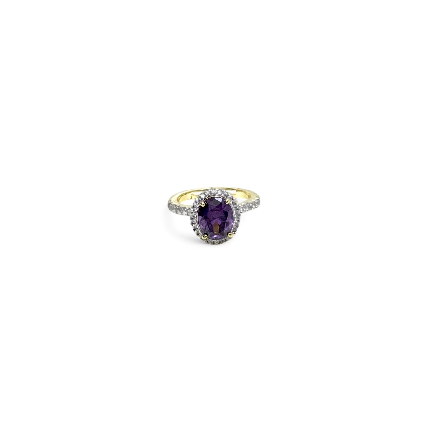 Oval hidden halo ring