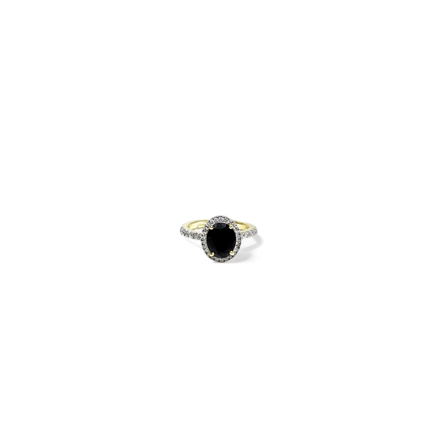 Oval hidden halo ring