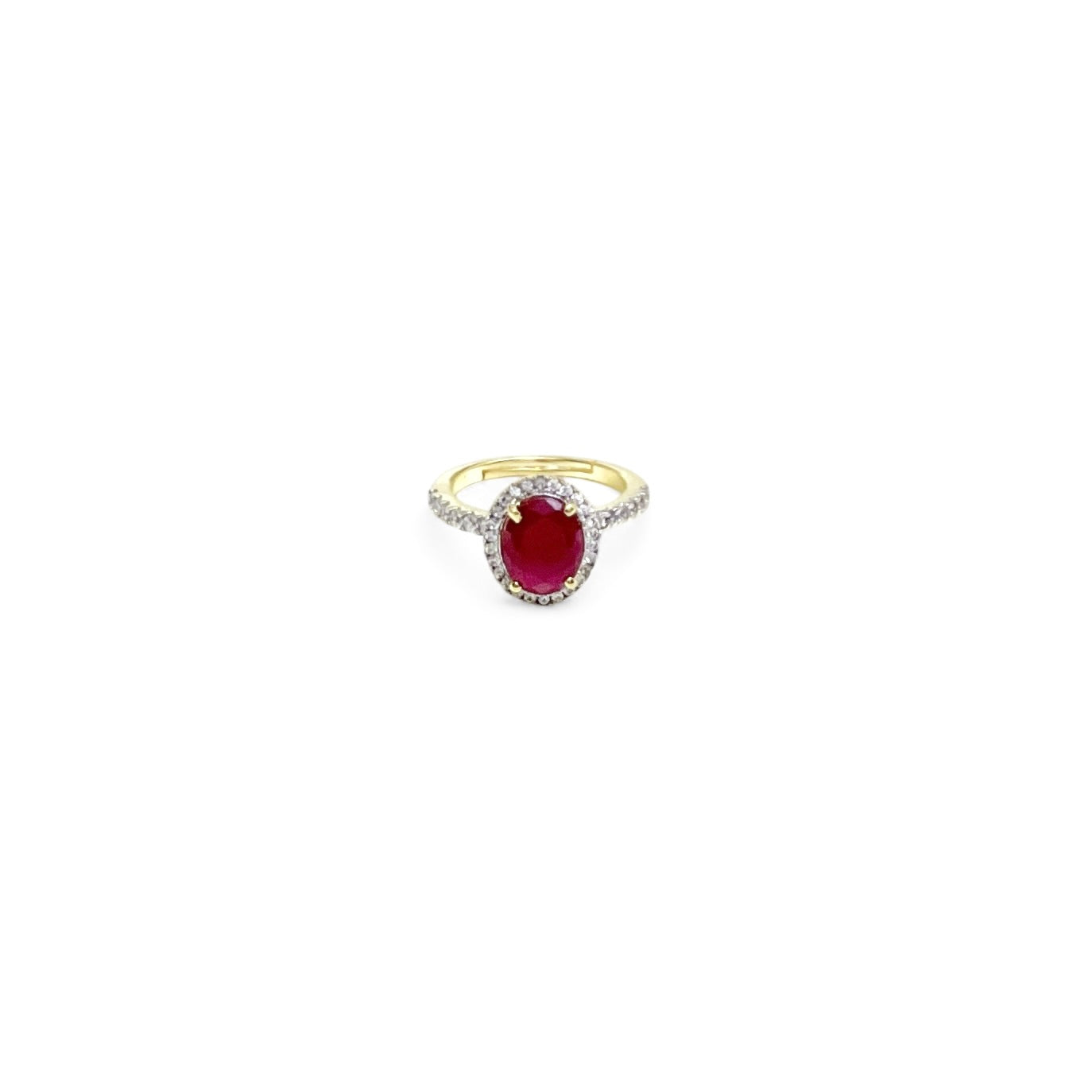 Oval hidden halo ring