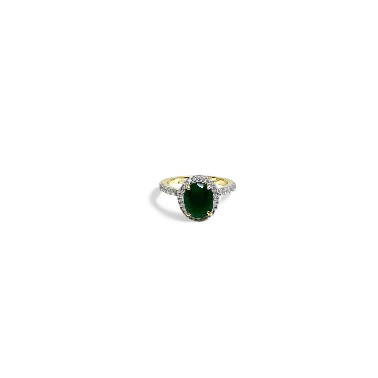 Oval hidden halo ring