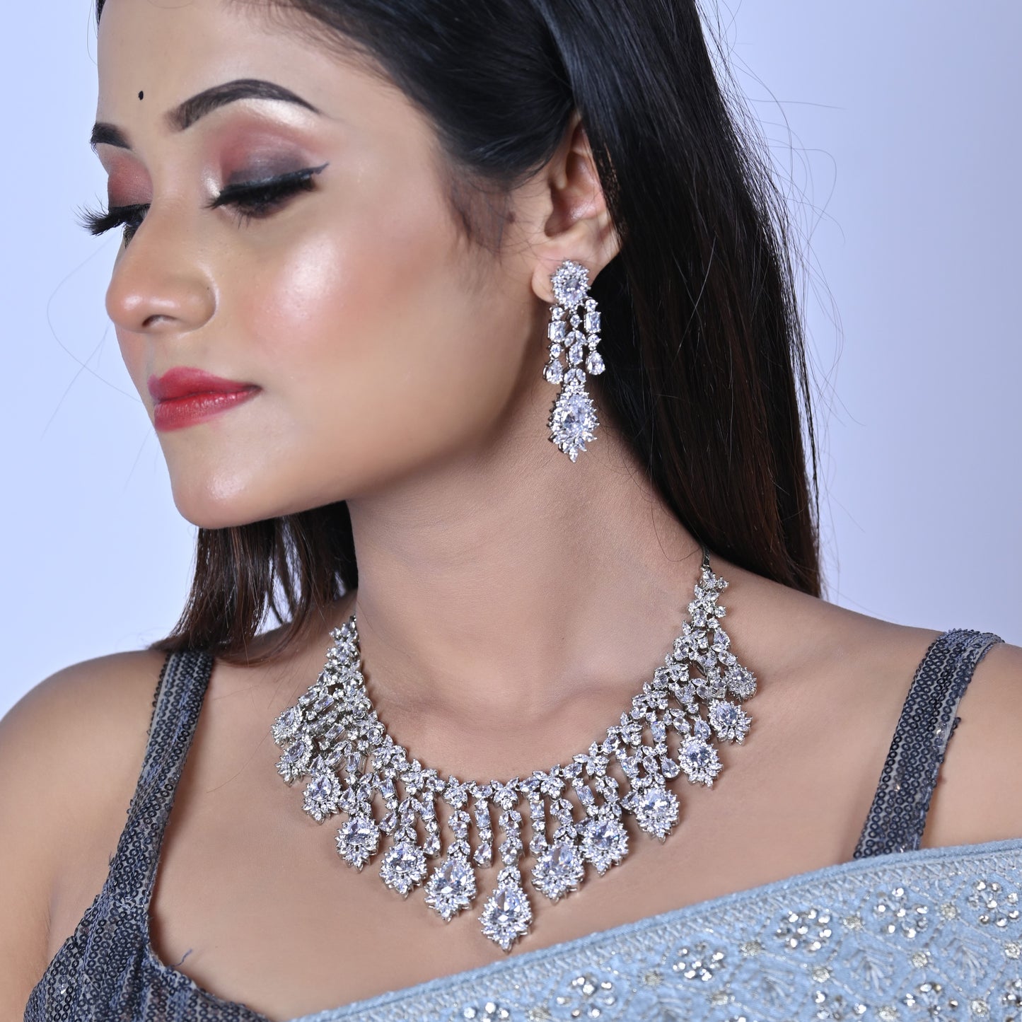 Grandeur shimmer necklace set