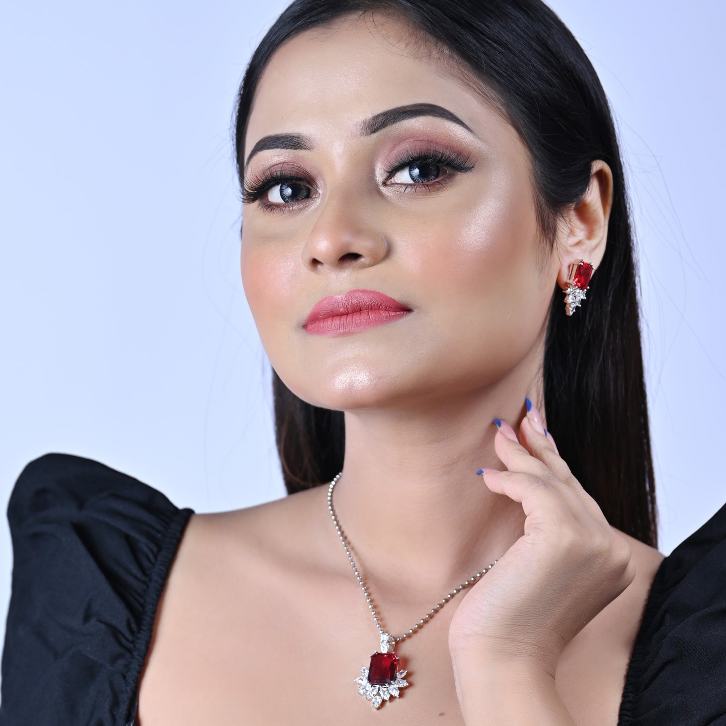 Crystal sparkle stud earring