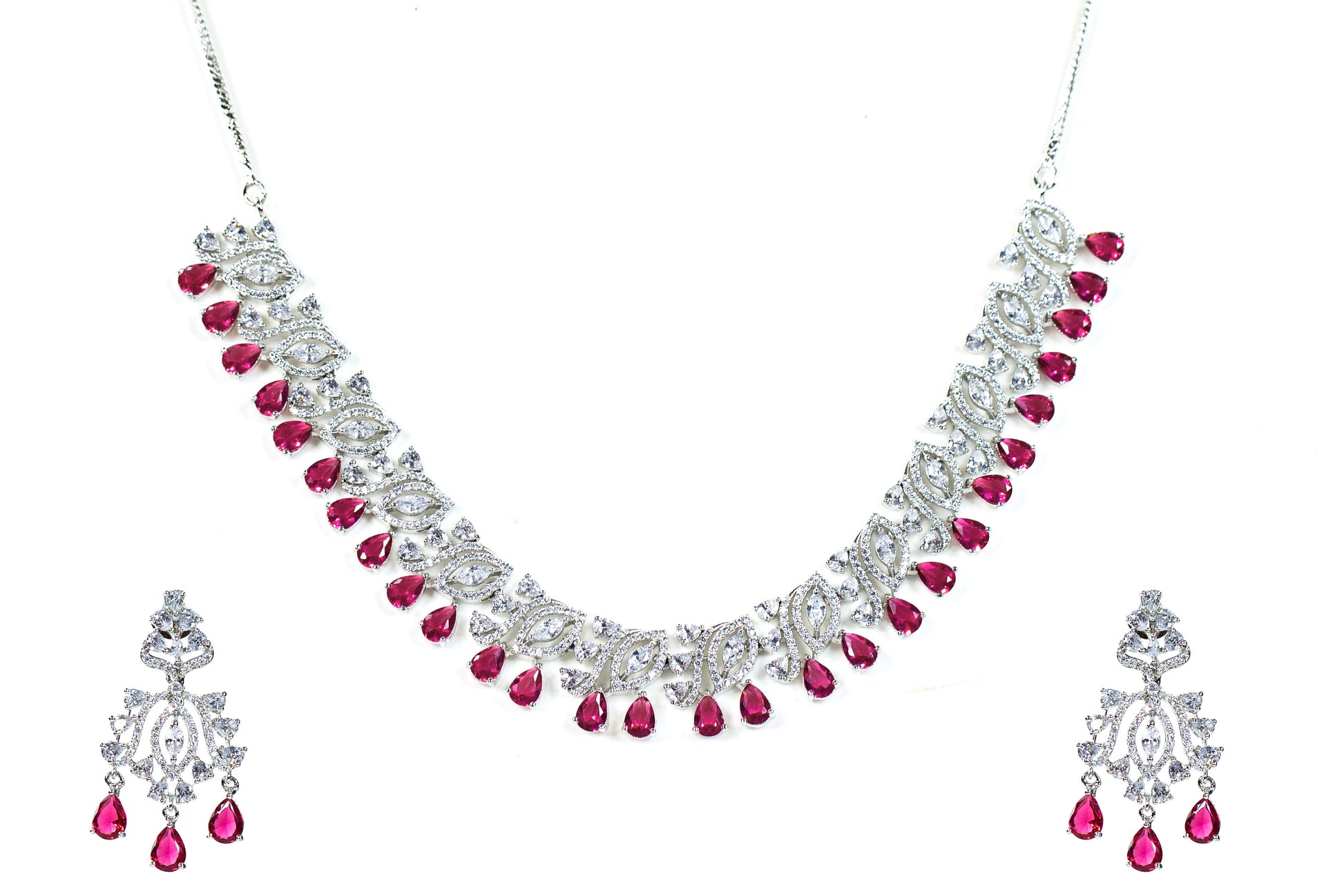 Buy Eternia Marquise ethnic Necklace set Online