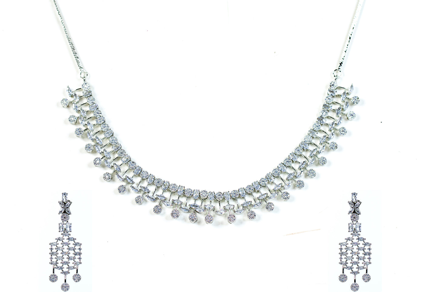 buy women Sparkler cz Necklace set Online