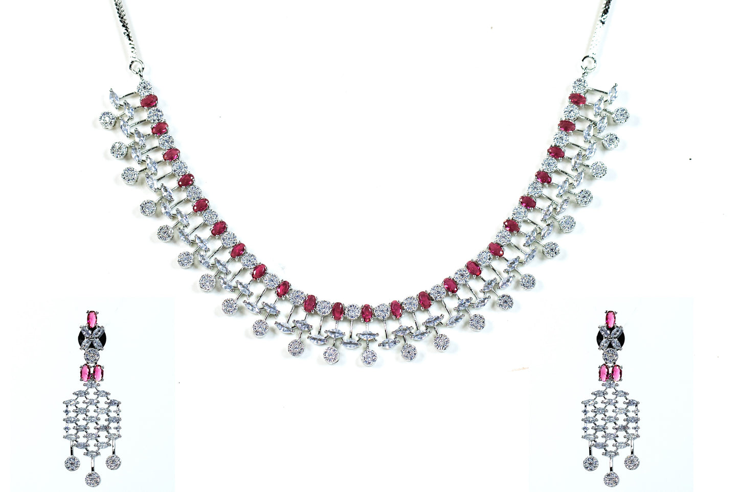 buy women Sparkler cz Necklace set Online