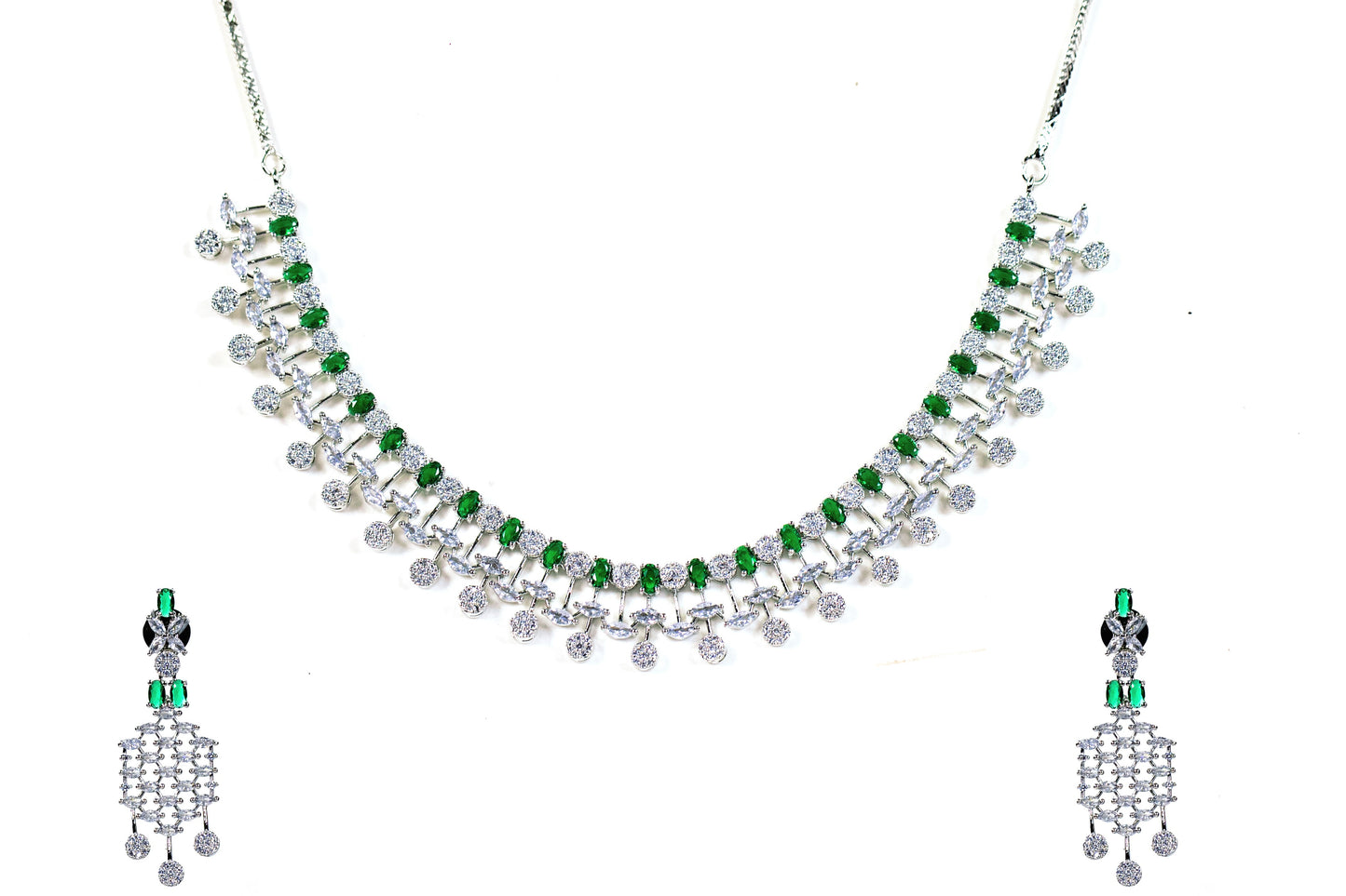buy women Sparkler cz Necklace set Online