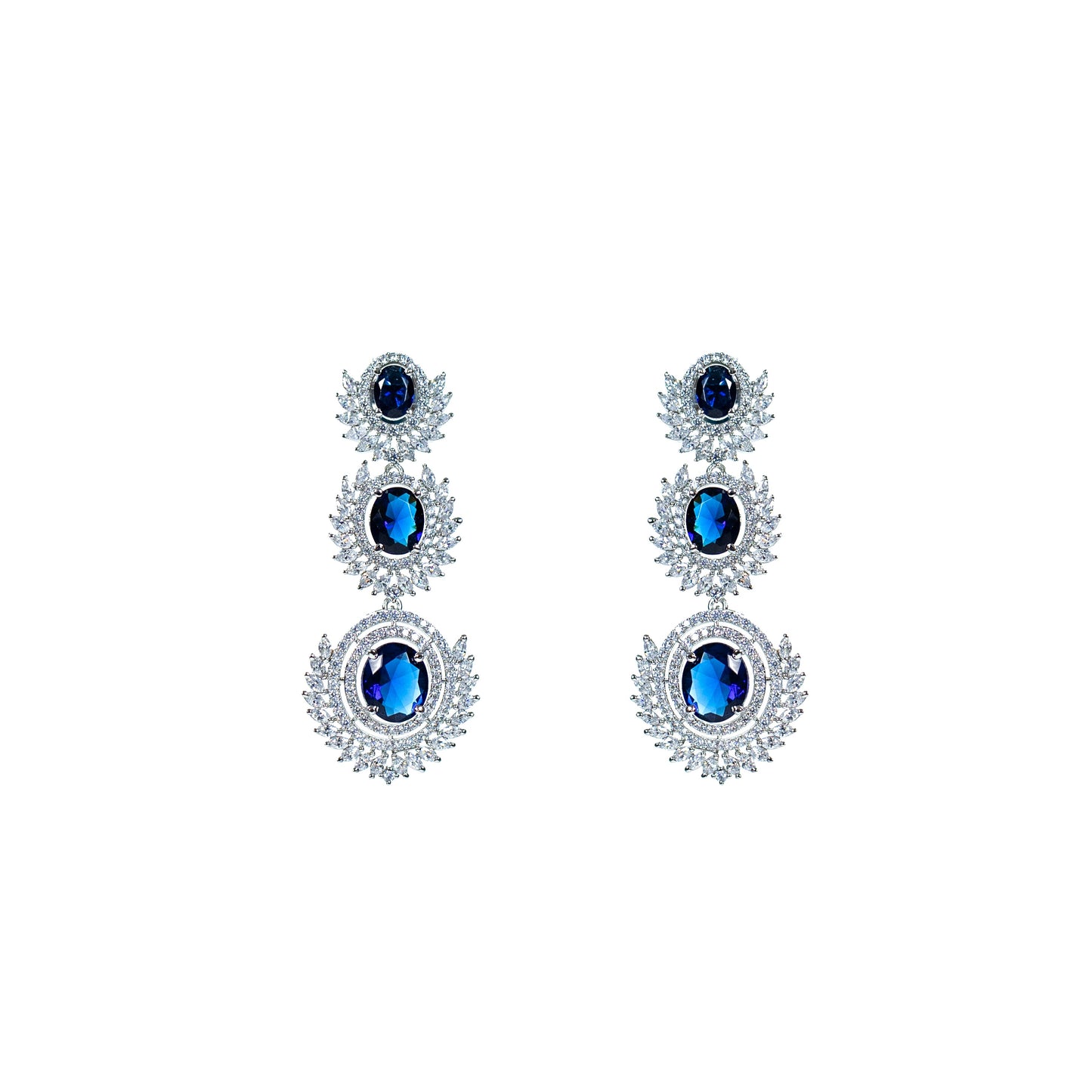 Crown zircon traditional earring