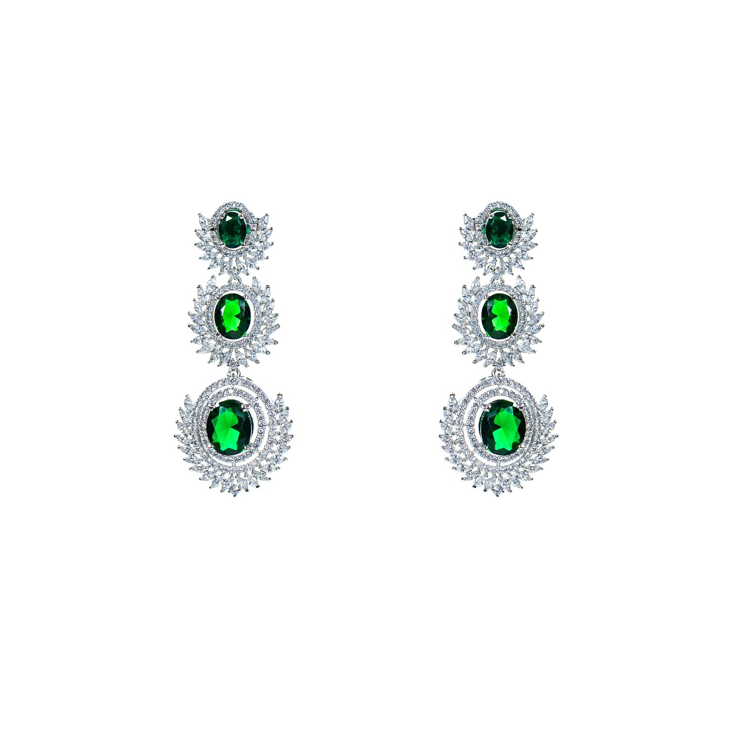 Crown zircon traditional earring