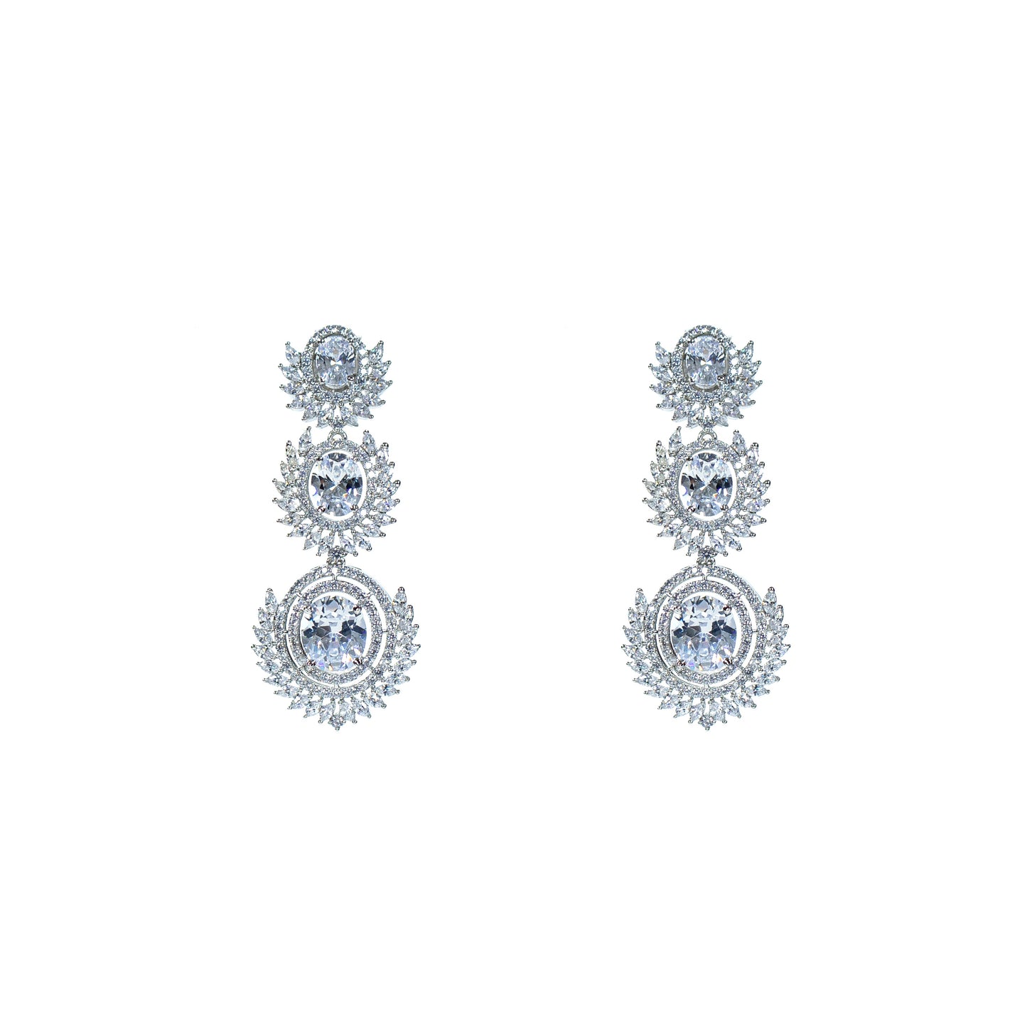 Crown zircon traditional earring
