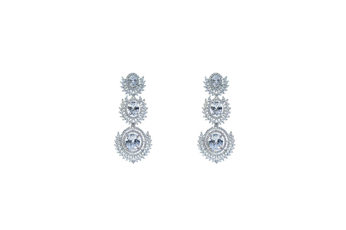 Crown zircon traditional earring