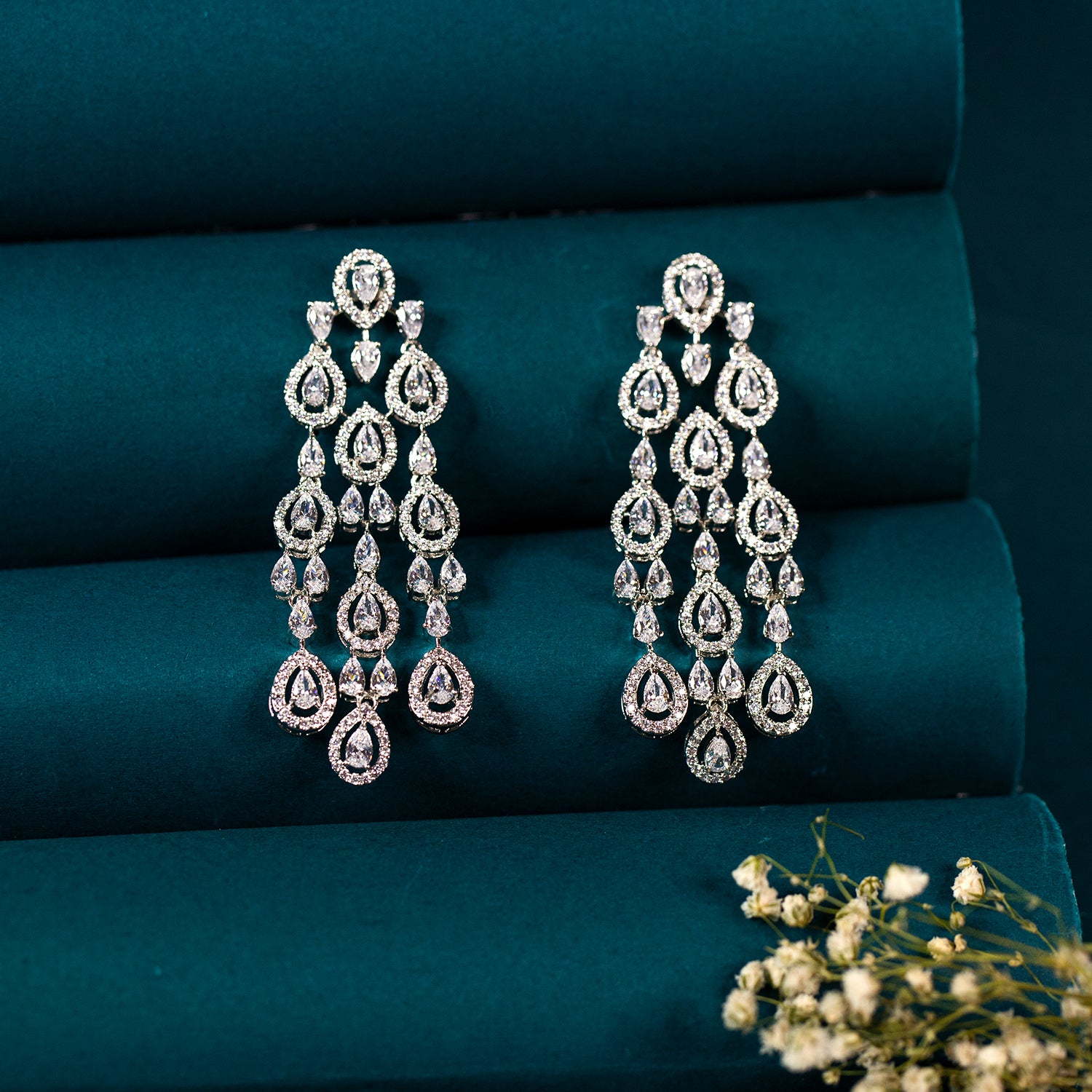 Grace pear indo-western earirng – Elyment Fashion