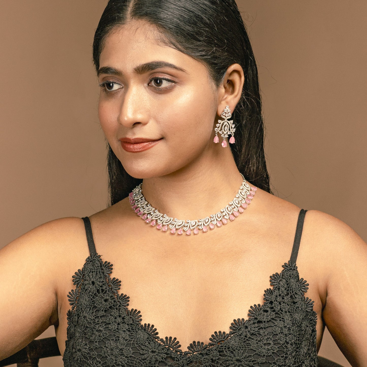 Buy Eternia Marquise ethnic Necklace set Online