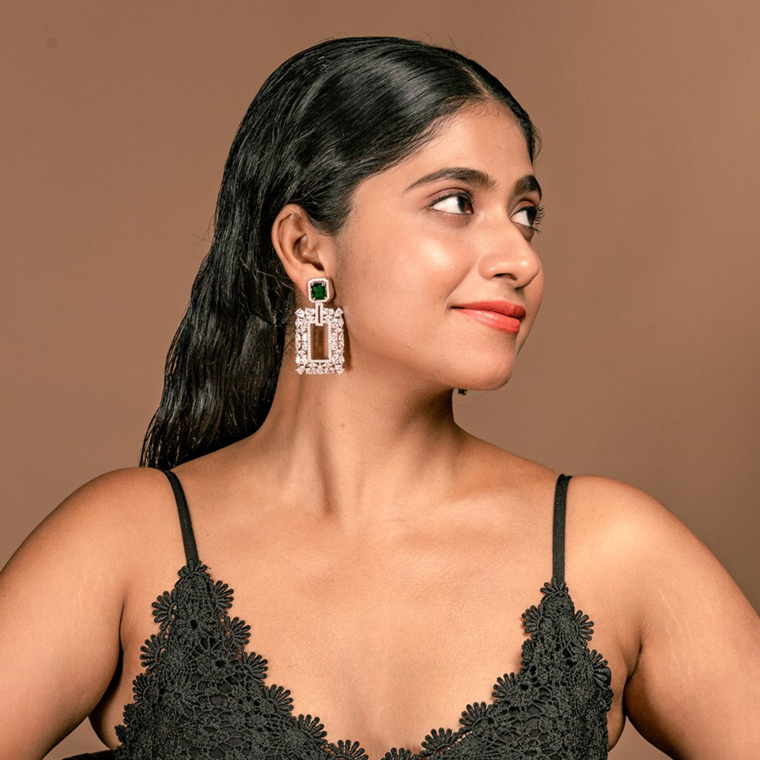 Buy crystal western dangler earring Online