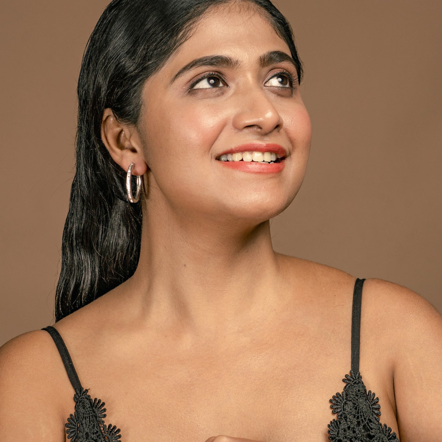 Buy Women baguette mini loop earring Online