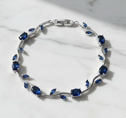 Leafy garden tennis bracelet
