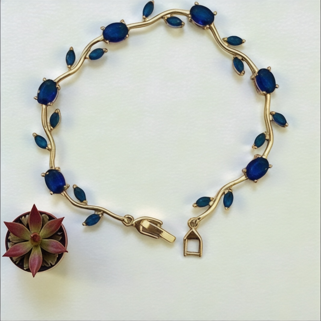 Leafy garden tennis bracelet