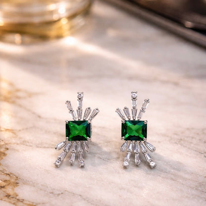 Sparkling Baguette earring