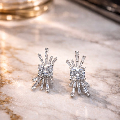 Sparkling Baguette earring