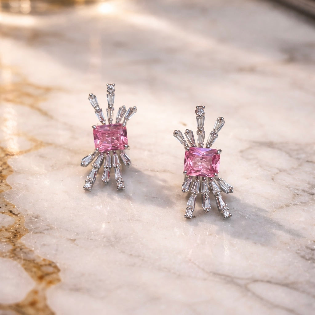 Sparkling Baguette earring