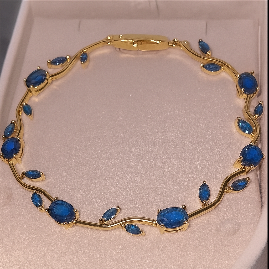 Leafy garden tennis bracelet