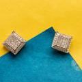 Mezzanine square stud earring