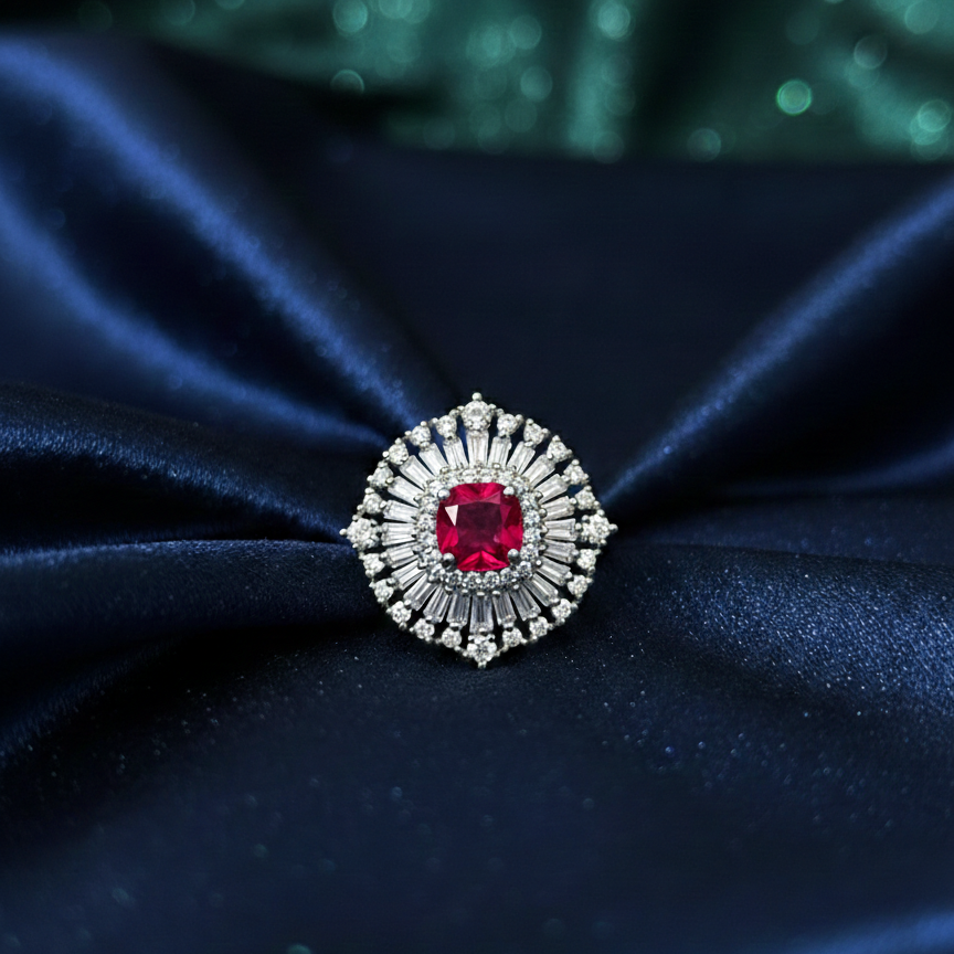 Baguett cocktail ring