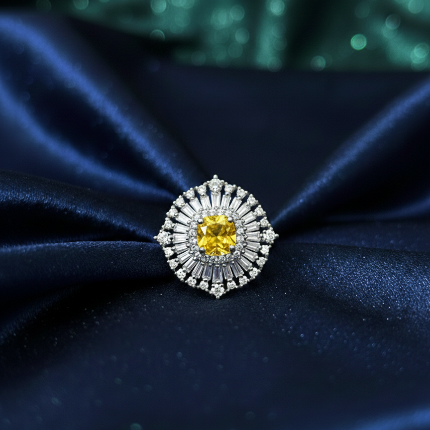 Baguett cocktail ring