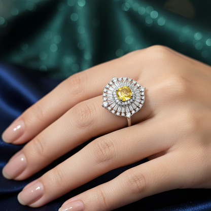 Baguett cocktail ring