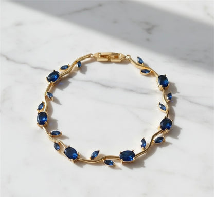 Leafy garden tennis bracelet