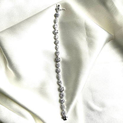 Rainbow crest tennis bracelet