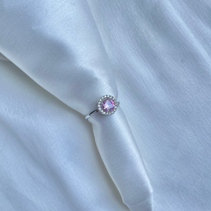 Solitaire halo ring