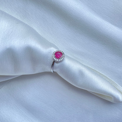 Solitaire halo ring