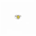 Oval hidden halo ring
