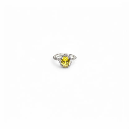 Oval hidden halo ring