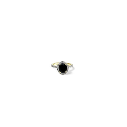 Oval hidden halo ring