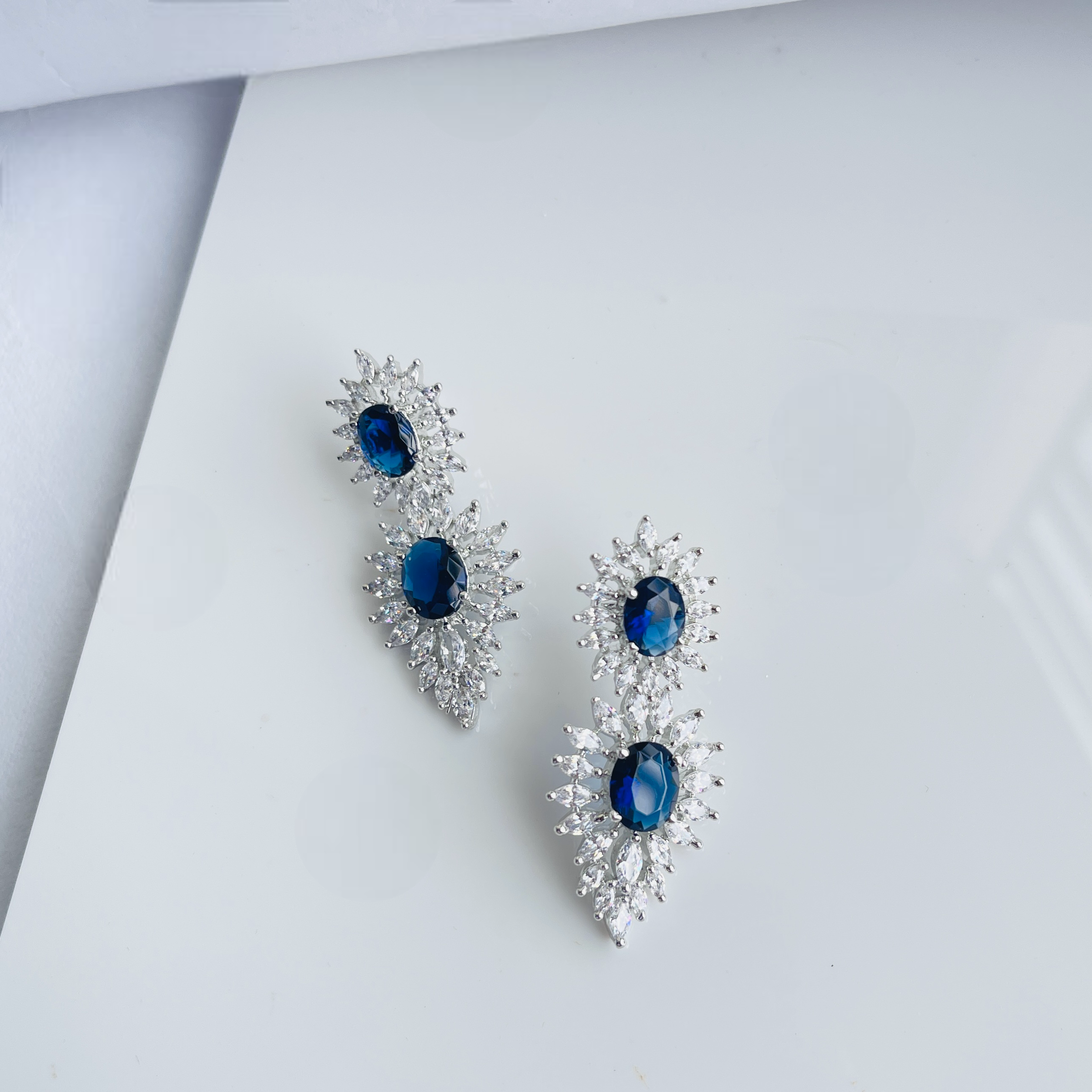 Colored Stone Earrings 002-250-2000033 18KW | Van Atkins Jewelers | New  Albany, MS