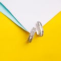 Crystal baguette huggies