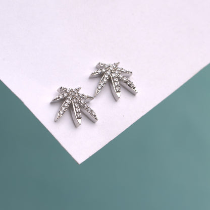 Herbal CZ unisex stud