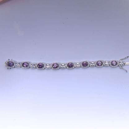 Oval exotica tennis bracelet