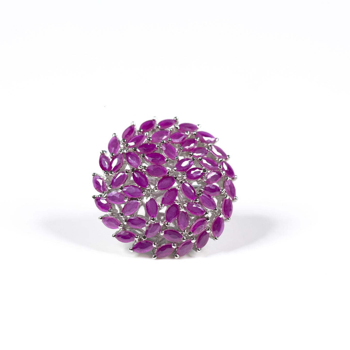 Buy Marquila round sparkle adjustable ring