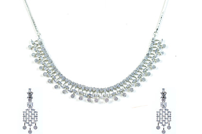 buy women Sparkler cz Necklace set Online