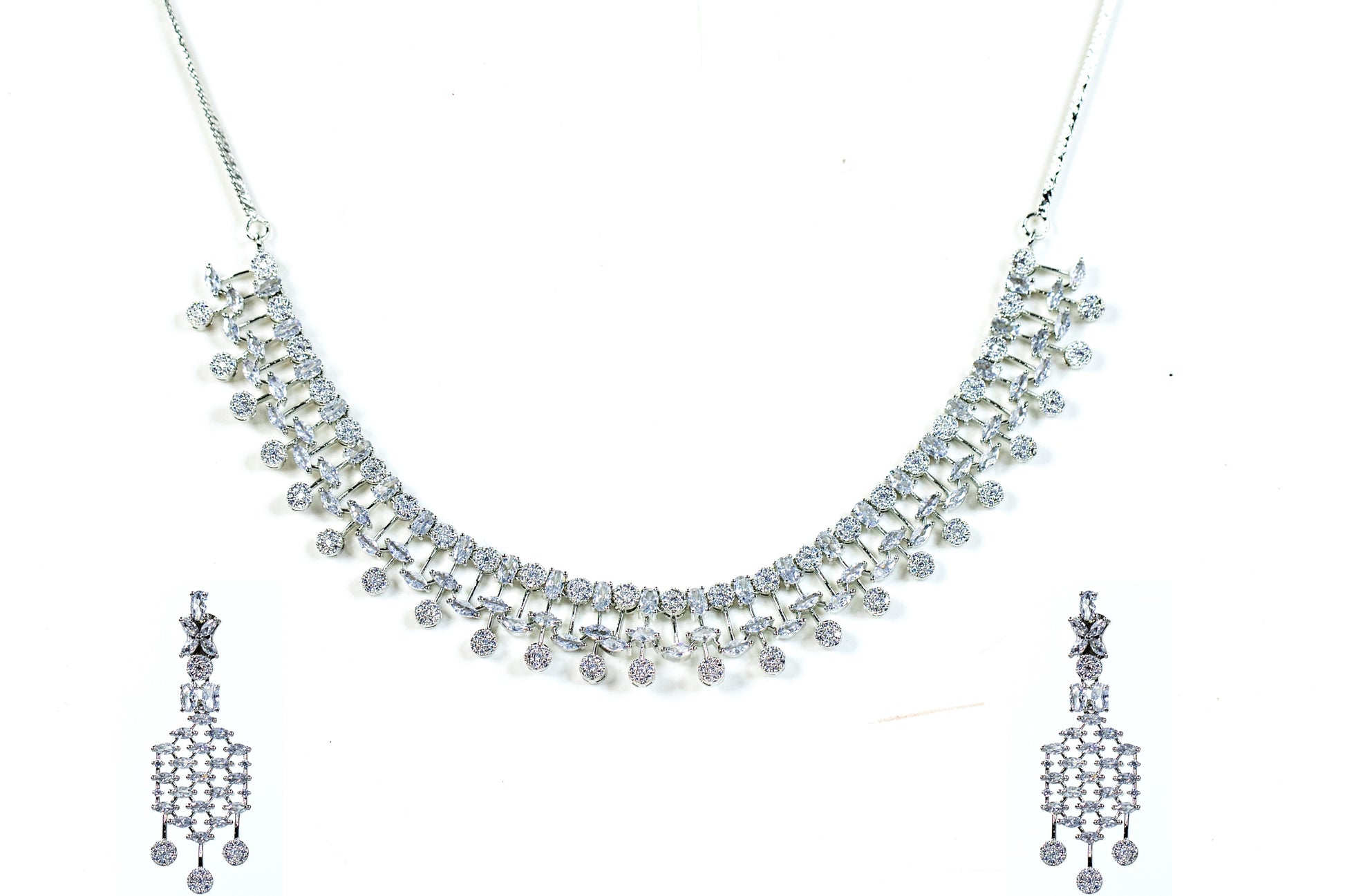 buy women Sparkler cz Necklace set Online