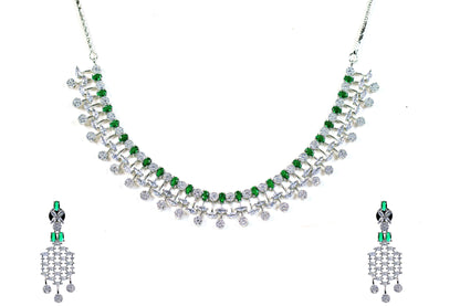 buy women Sparkler cz Necklace set Online